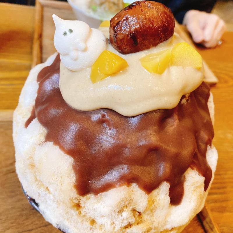 栗あんと珈琲ごおり(新宿かき氷専門店 ＊氷おばけ＊)