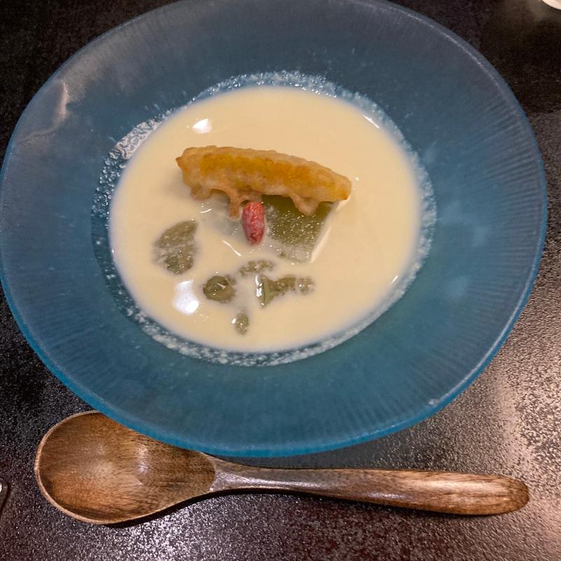 玉蜀黍の冷製すうぷ(よし邑)