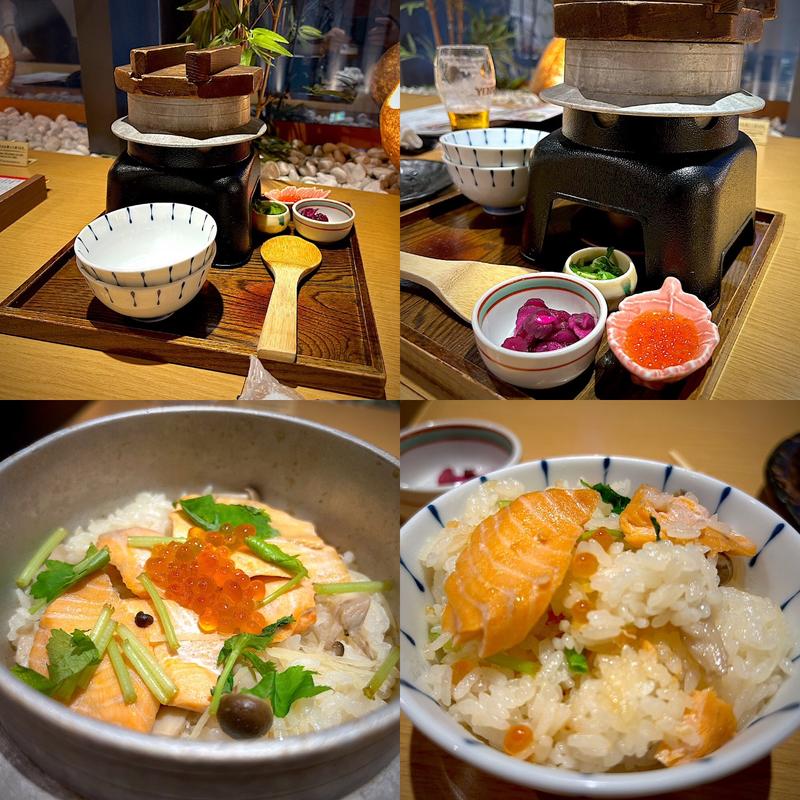 鮭といくら釜飯〜はらこ飯風〜(かこいや 仙台駅前店)