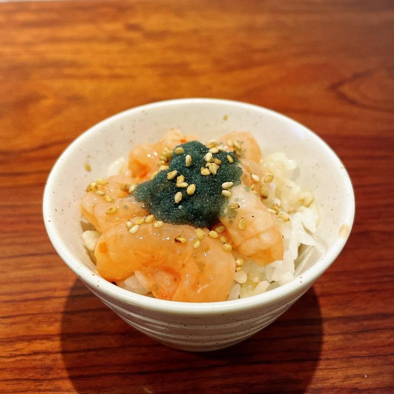 ひとくち飯（甘えびこっ子漬）( 灼味噌らーめん 八堂八（やどや）)