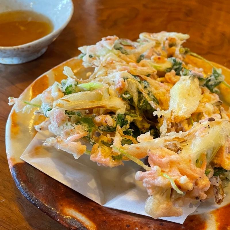 桜海老のかき揚げ(そば処 田〜DEN〜)