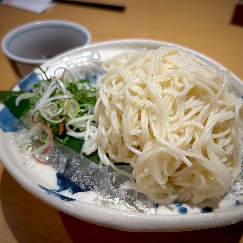 冷製白石温麺(かこいや 仙台駅前店)