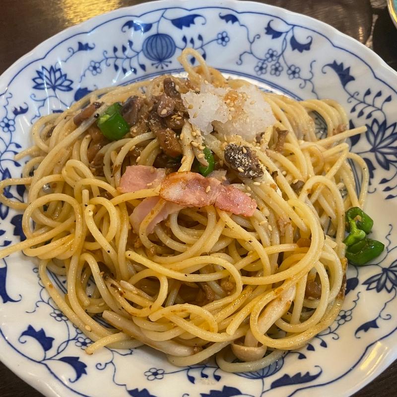 シメジとベーコンスパゲッティ(山ゆり)