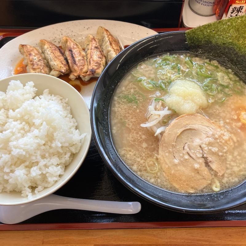 にんたま醤油ラーメン+ライス(ゆにろーず日立太田店)