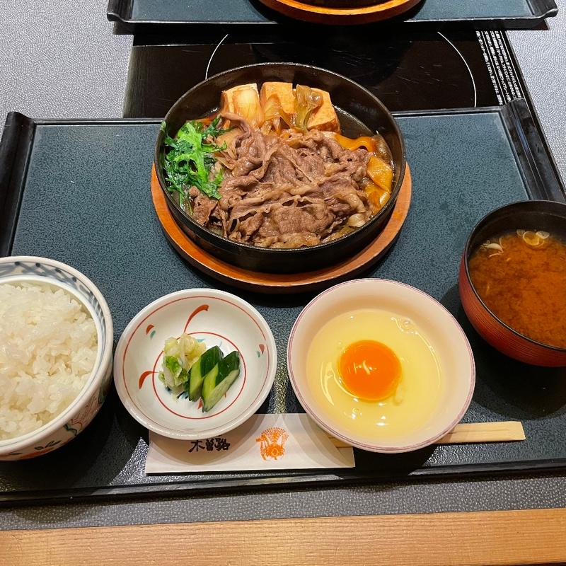 ロースすき焼き定食(木曽路 徳川店)