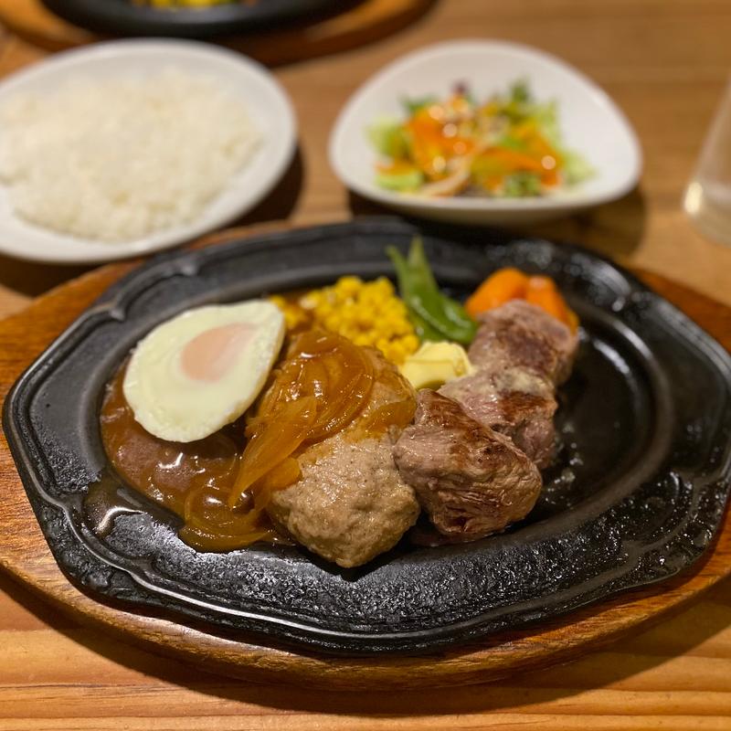 ステーキコンボ(目玉焼きトッピング)(ステーキハウスB&M グランデュオ蒲田店)