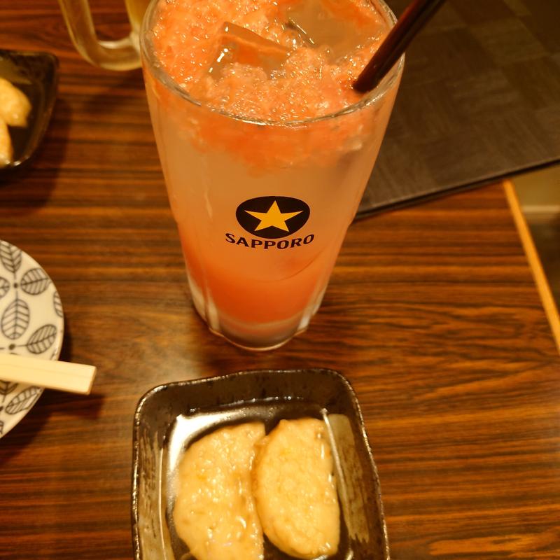 生グレープフルーツサワー(ジョッキ)(呑み食い屋 わ)