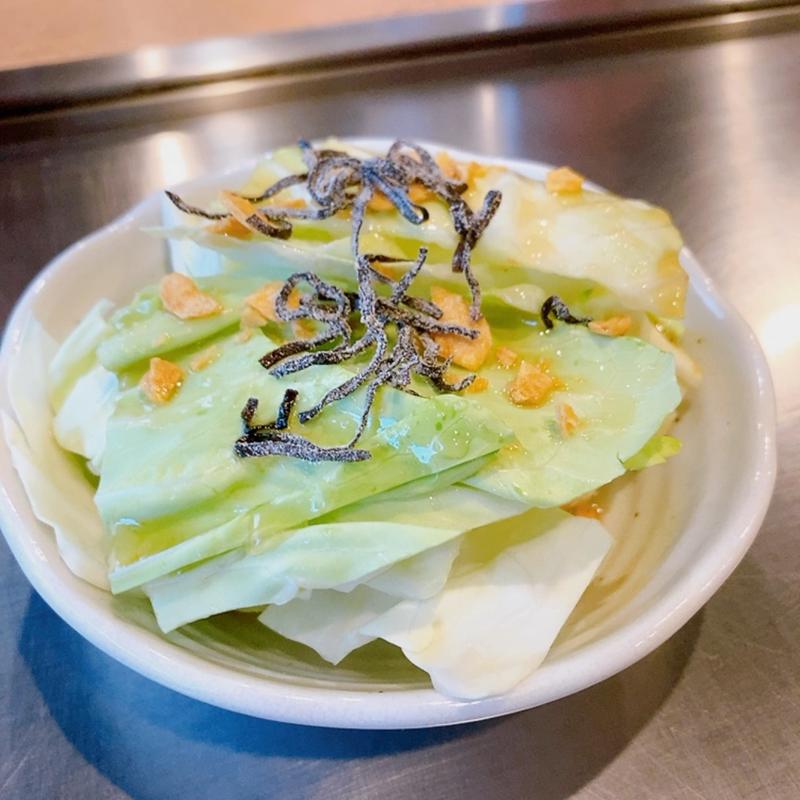 塩だれキャベツ(鉄板焼とお好み焼 みしまや)