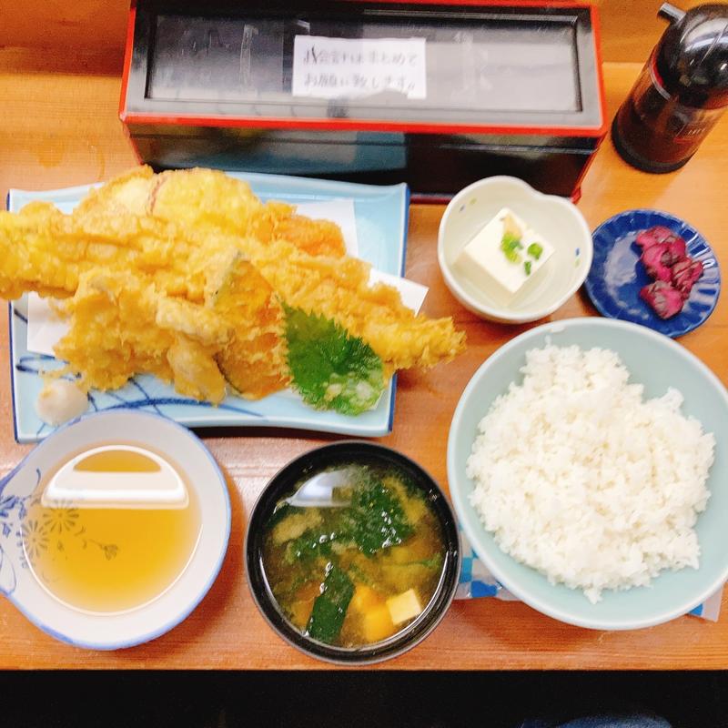 穴子天ぷら定食(深川 つり舟)