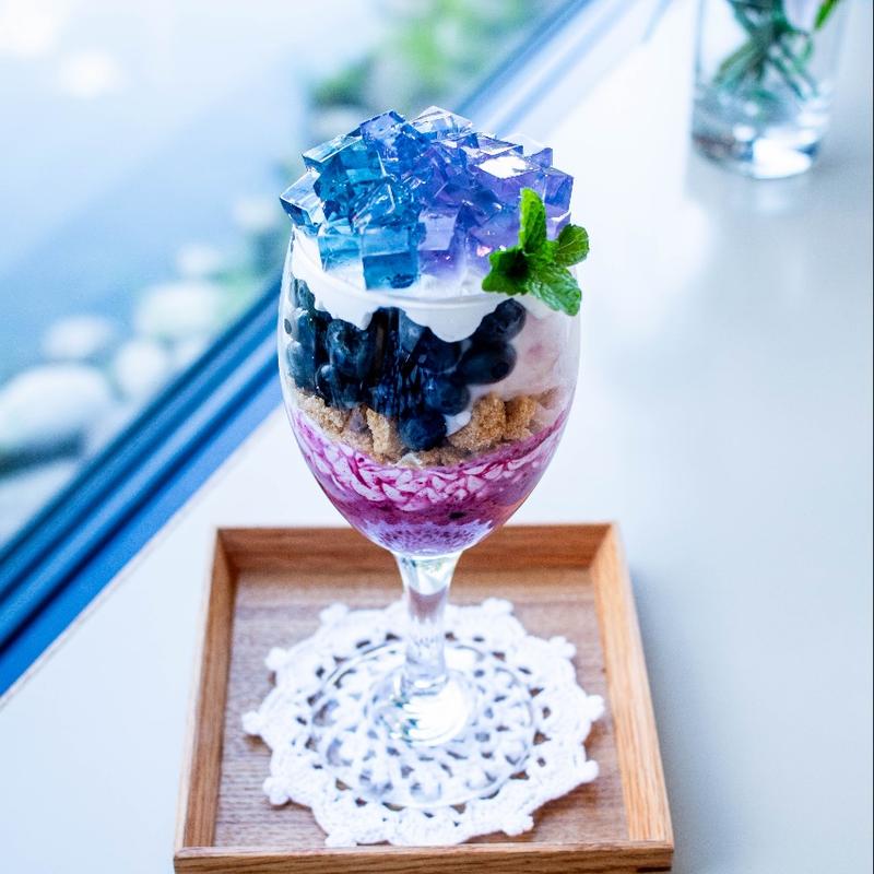 フレッシュブルーベリーパフェ(フォルダCafe)
