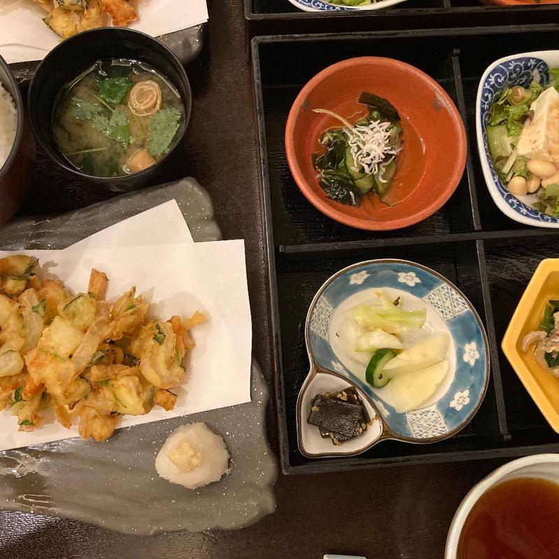 海鮮かき揚げ定食(東レ社員クラブ)