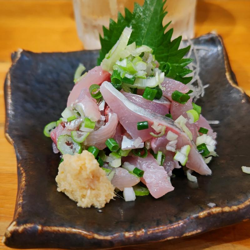 真アジたたき(魚と酒はなたれ 野毛一番街店)