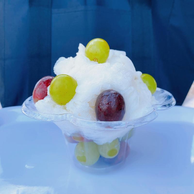 ぶどうのかき氷(たいやき わらしべ 稲沢店)