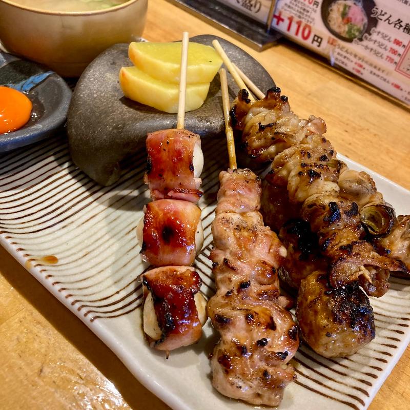 焼き鳥串定食(炭火焼鳥酒場 とりしん 鳳店)