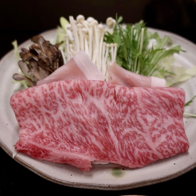 赤城牛と上州豚のしゃぶしゃぶ(千明仁泉亭)