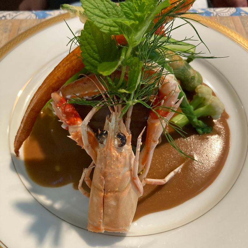 いさきと手長海老のポワレオマール海老のソース(おーべるじゅ夢夢舎 （ムームーシャ）)