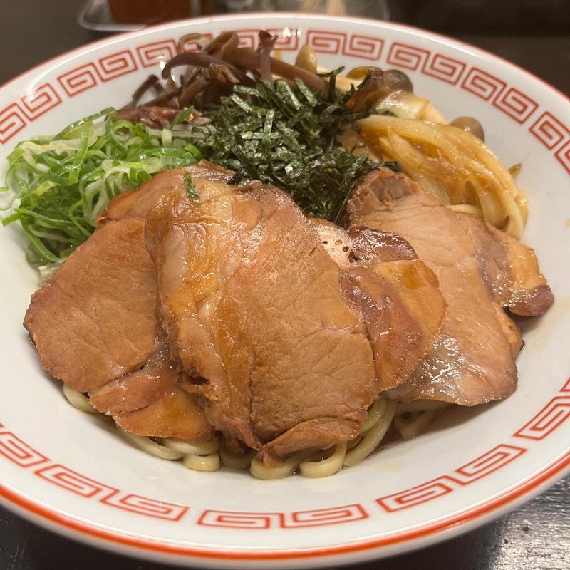 甘醤油のまぜつけ麺(博多とんこつ 豚の足跡)