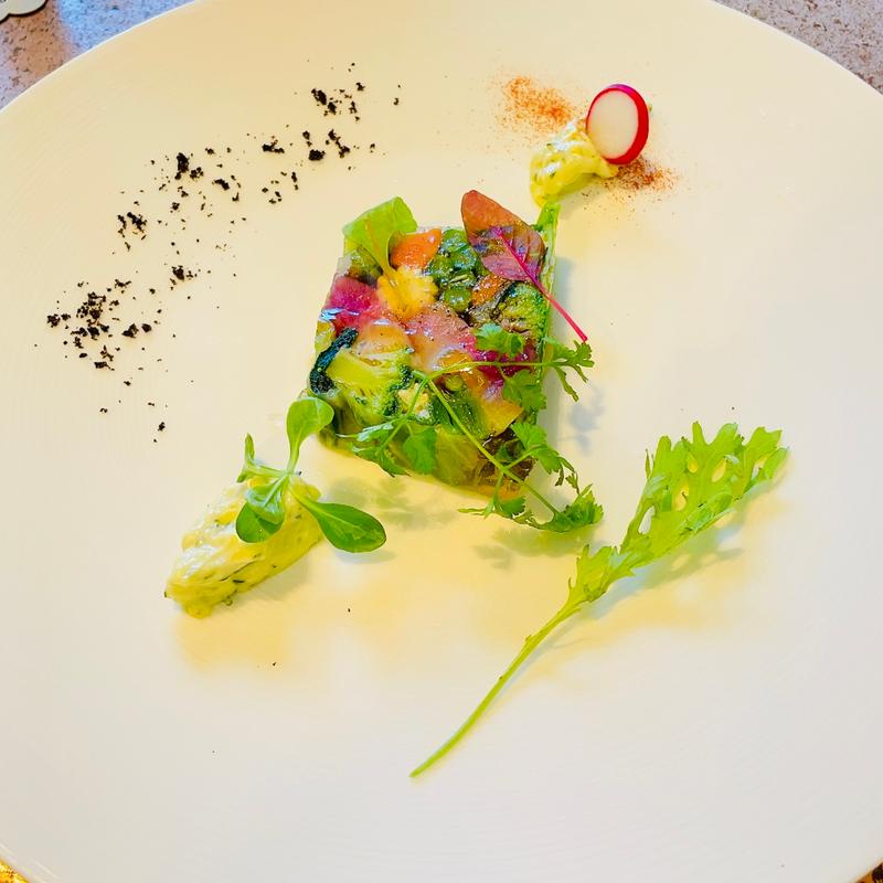 シェフのおまかせコース　彩り野菜のテリーヌ(新宿中村屋ビル8階 新宿中村屋Granna)