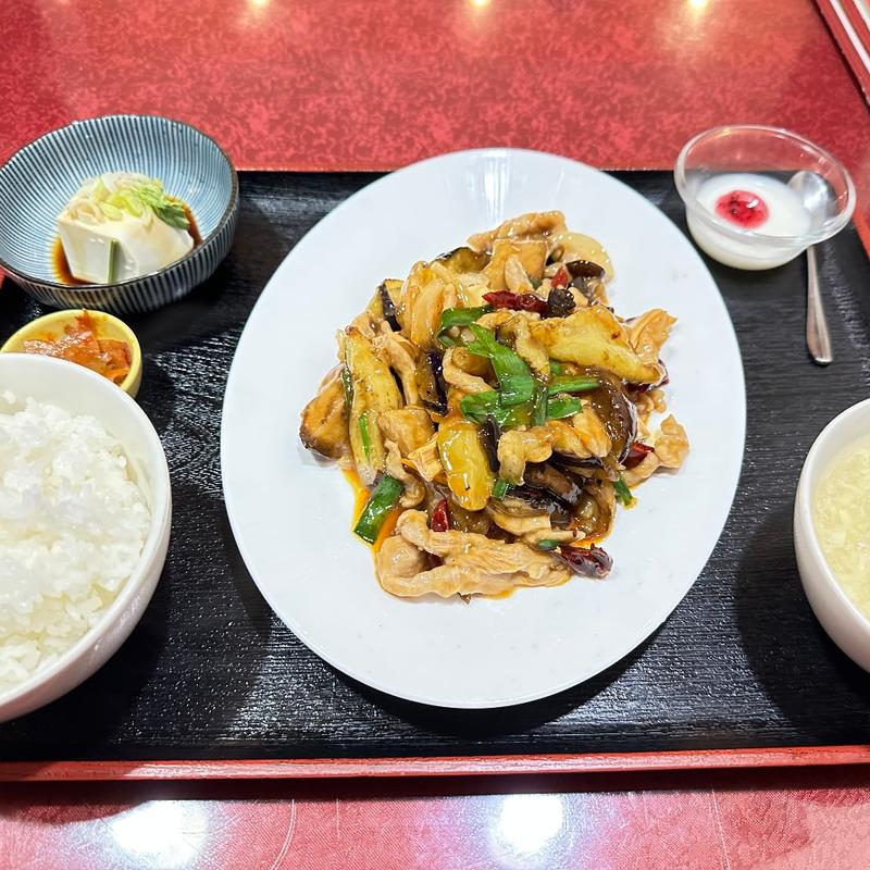 ナスと豚肉の辛醤油炒め(あさくさ唐記)