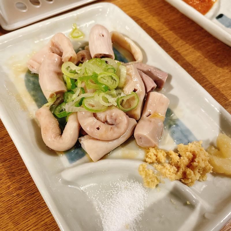 コブクロ刺し(もつ焼きばん 恵比寿店)