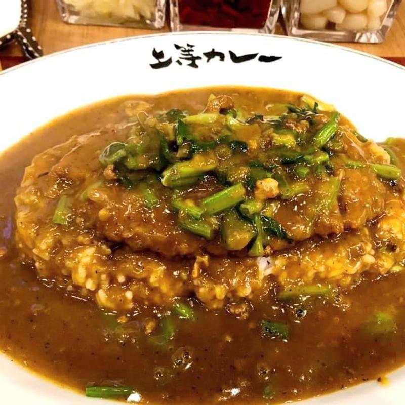 カツカレー ほうれん草 (上等カレー 水道橋店)