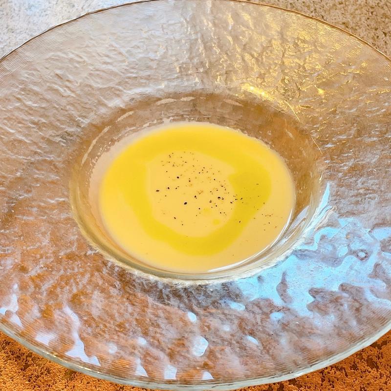 シェフのおまかせコース　じゃがいもの冷製スープ(新宿中村屋ビル8階 新宿中村屋Granna)