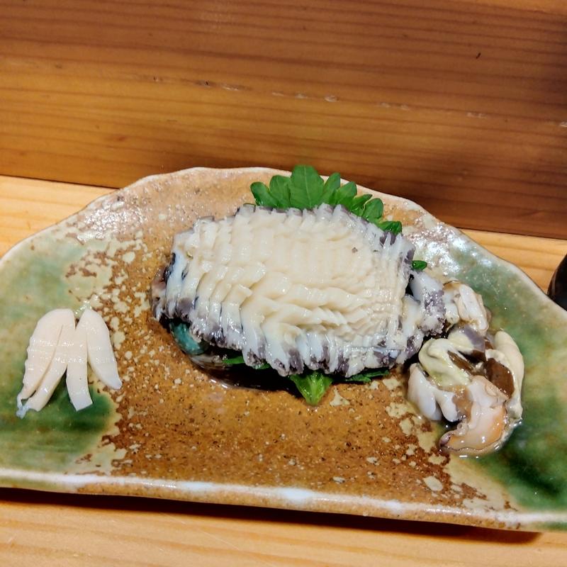 あわび刺身(寿司 しのだ)