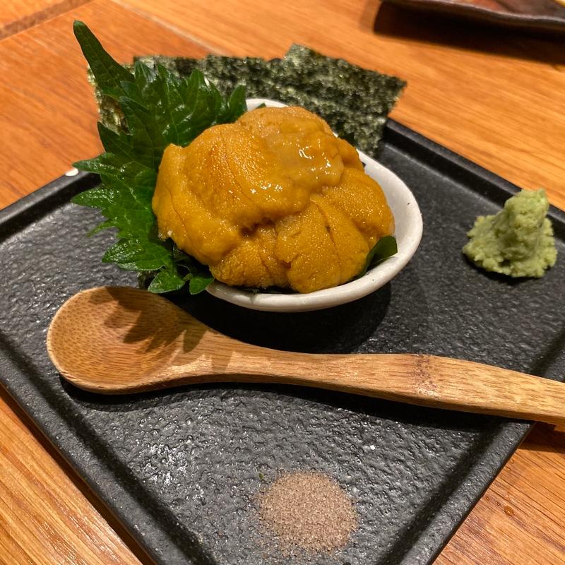 生ウニ刺し(魚真新宿店)
