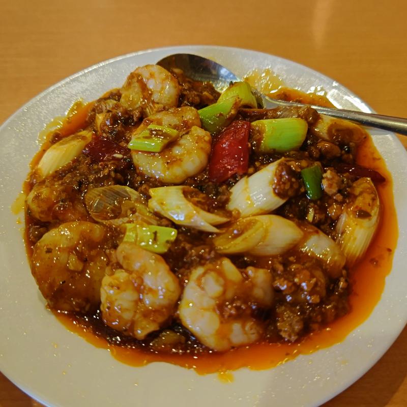 海老の麻婆ソース(横浜中華街 福満園本店)