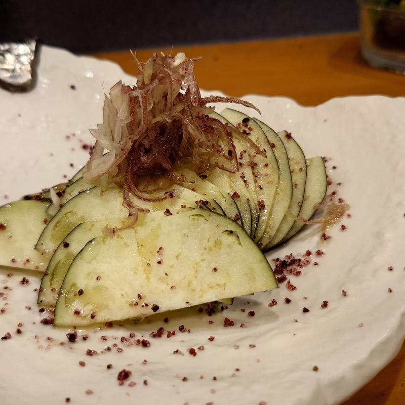 水茄子刺し(割烹食堂かいね)