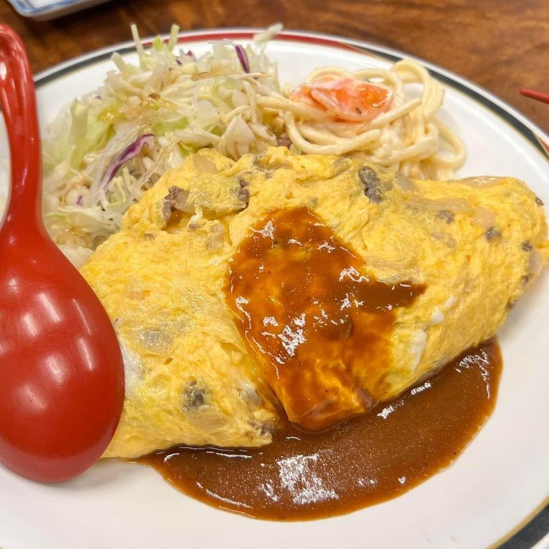 オムレツ定食(金時食堂)