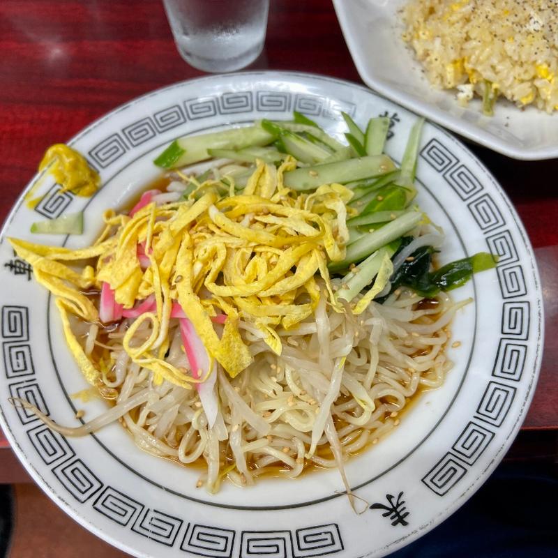 冷やし中華+炒飯　セット(萬来軒)