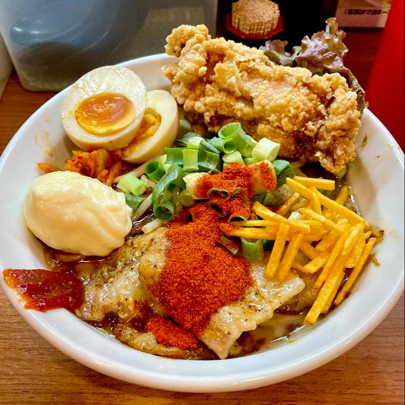 サムギョプサルまぜそば(麺と肉　だいつる　ひるドラ鶴橋)