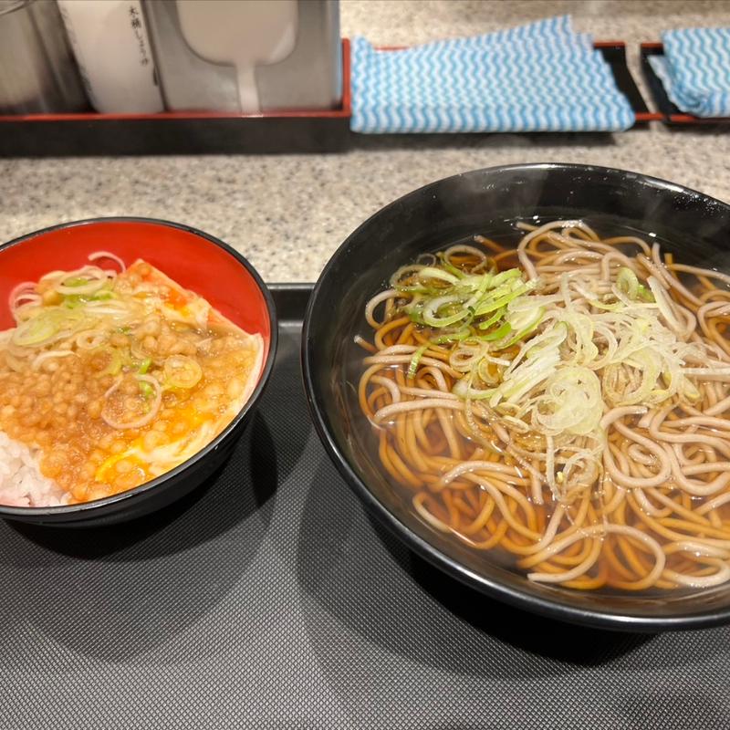 ミニねぎ玉丼(名代 富士そば 北千住店 )