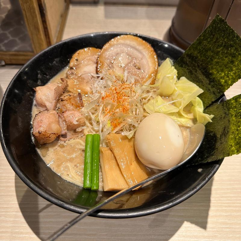 ラーメン全部のせ　麺大盛り(ほそ道 )