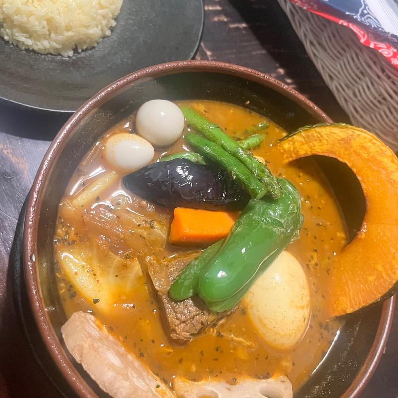 ビーフ　ゆで卵トッピング(アジアバー ラマイ 旭川東光店)