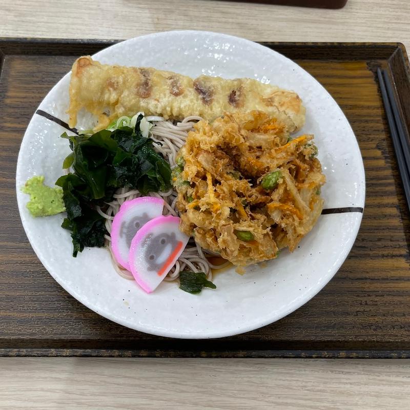 冷枝豆のかき揚げそば(しぶそば 菊名店)