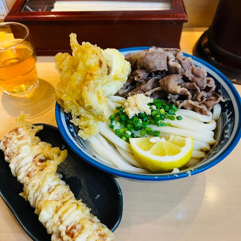 肉ぶっかけ(釜たけうどん （かまたけうどん）)