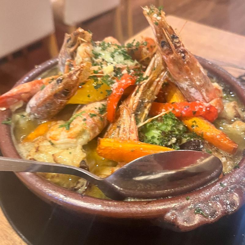 エビと季節の野菜のオイル煮(グリル・ベリーズ)