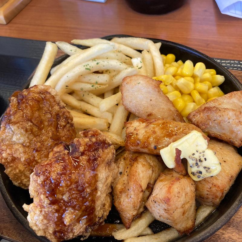 テキサス盛り定食(からやま 横須賀佐原インター店)