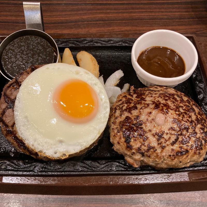 合盛りハンバーグ(ステーキガスト 横須賀佐原インター店)