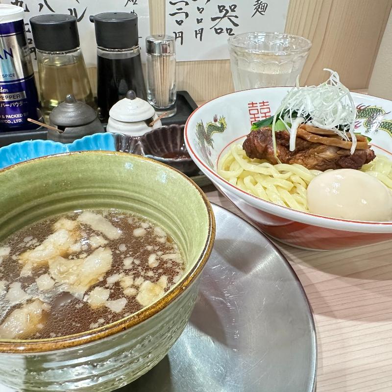 豚清湯つけ麺【三種の神器】(ラーメン専科 竹末食堂)