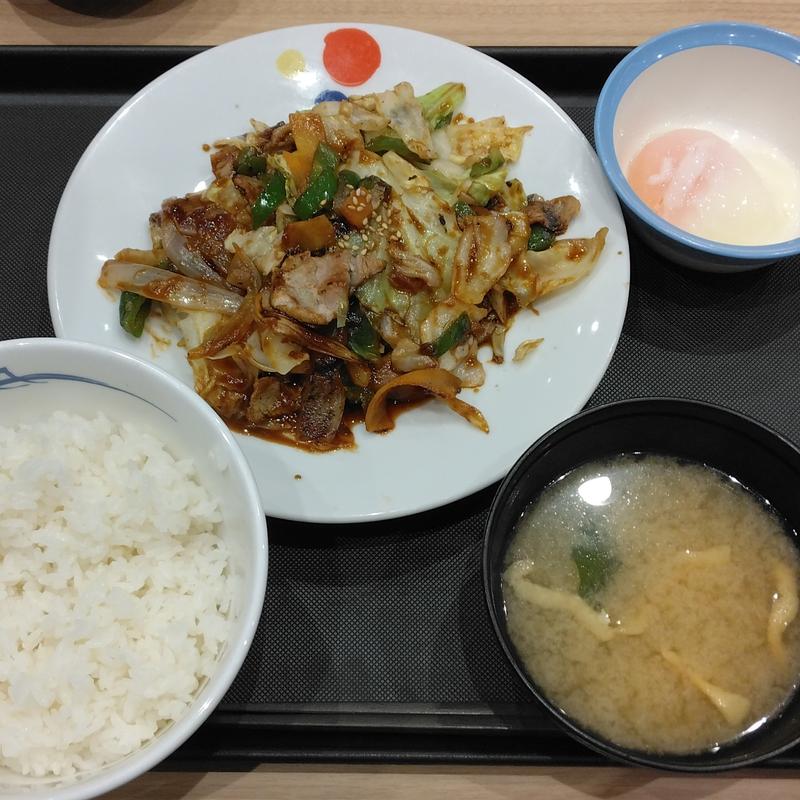 回鍋肉定食半熟玉子(松屋 仙台南町通り店 )