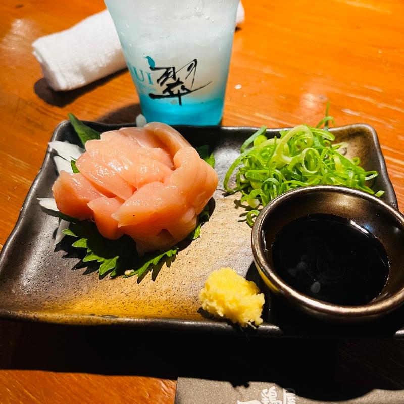 ささみのお造り(鶏屋 Jizo 天神橋本店)