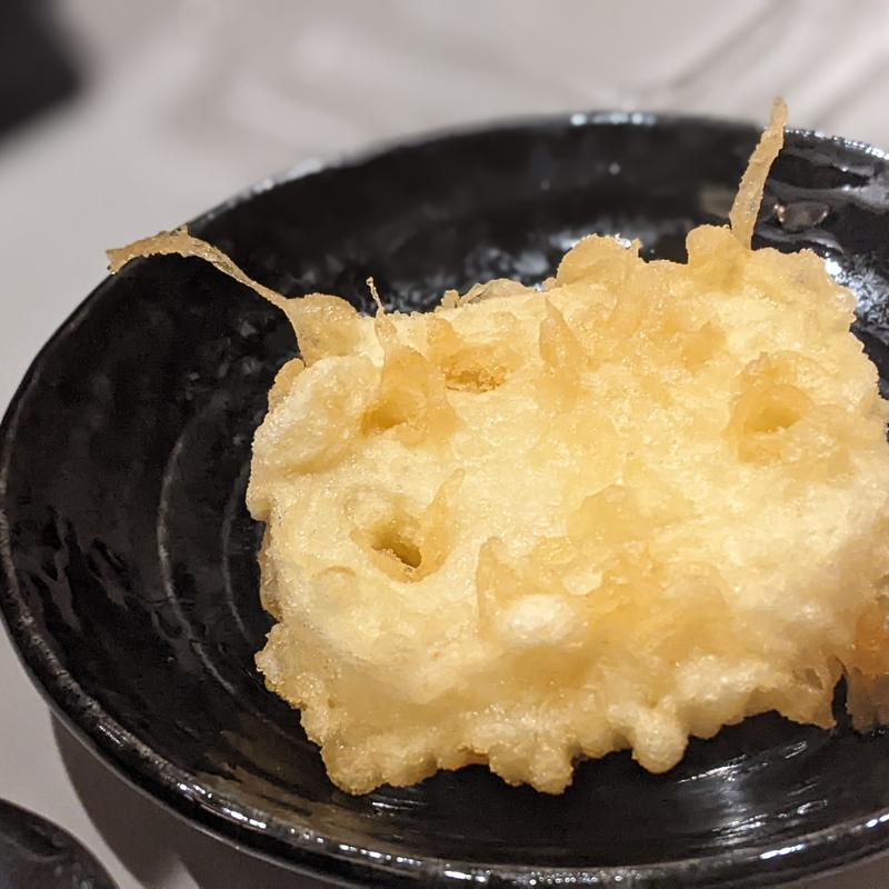 れんこんの天ぷら(天から)