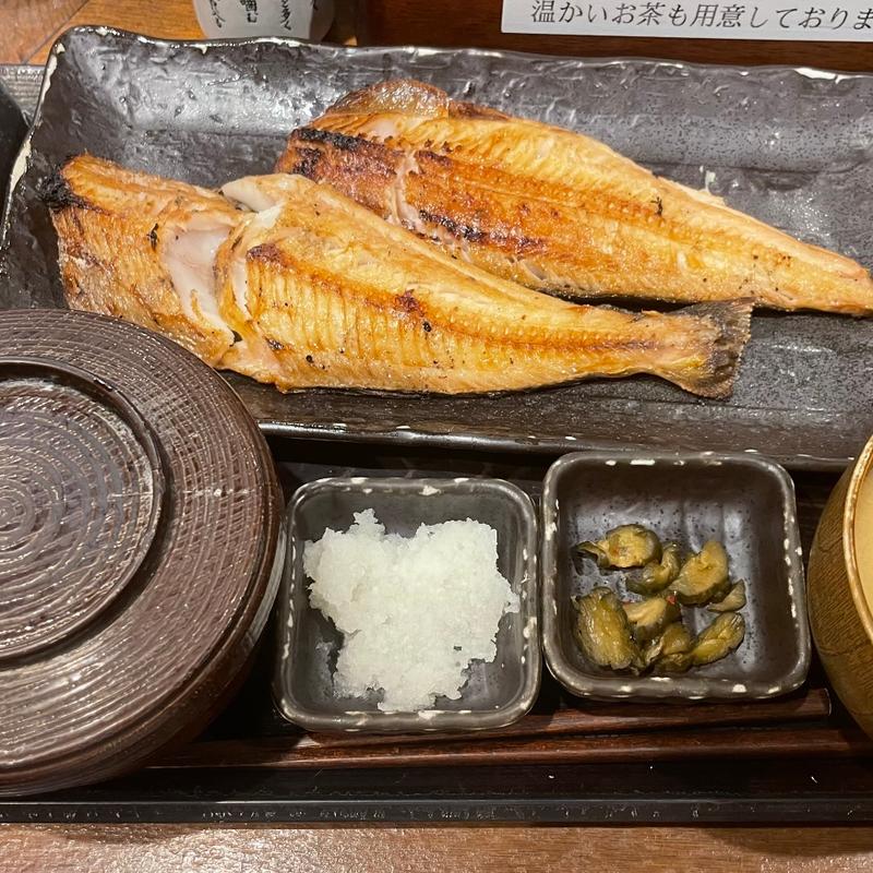 ほっけ定食　一尾(しんぱち食堂 西武新宿店)