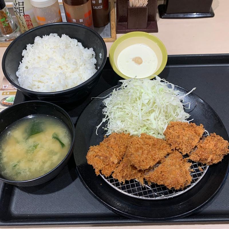 牛かつ定食(松のや 中野坂上店)