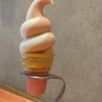 岡山県産桃のソフトクリーム