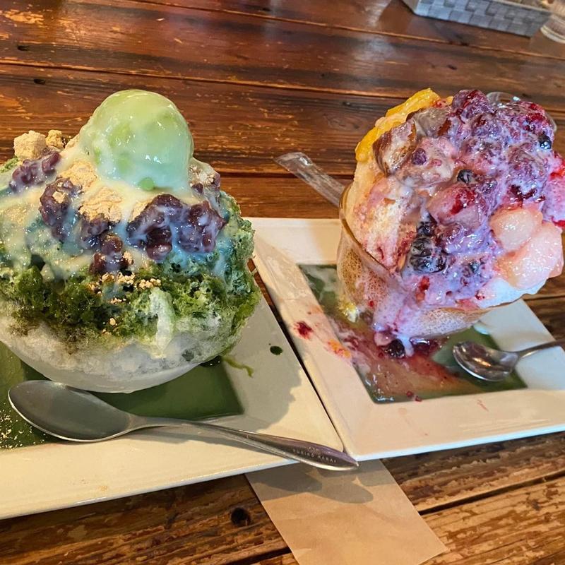 抹茶かき氷 盛り合わせかき氷(Gallery&Cafe　Contrail （ギャラリー&カフェ コントレール）)