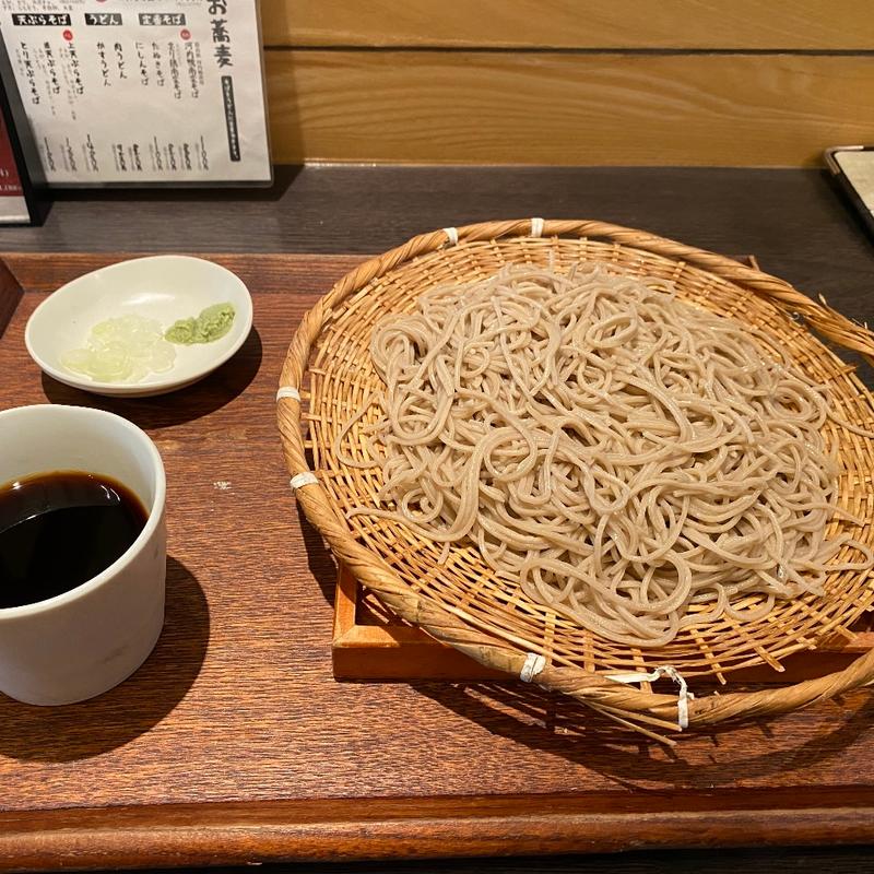 ざるそば　大盛(しのぶ庵 あべのキューズモール店)